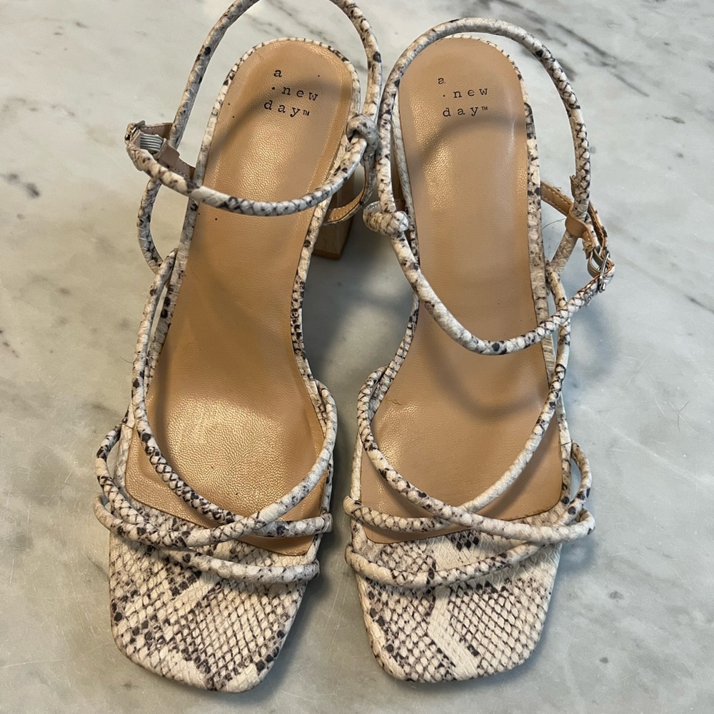 Barely Worn A New Day Women's Snakeskin Sandals